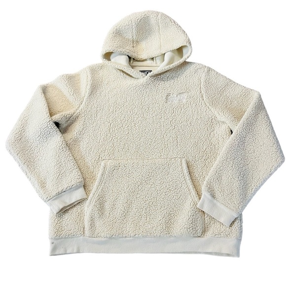 GHOST LIFESTYLE CREAM COLORED TEDDY HOODIE SIZE MEDIUM - Picture 1 of 12